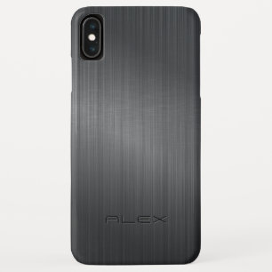 Case-Mate iPhone Case Arrière - plan métallique gris foncé