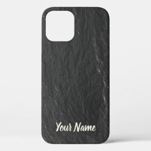 Case-Mate iPhone Case Arrière - plan noir brillant d'ardoise texture de 