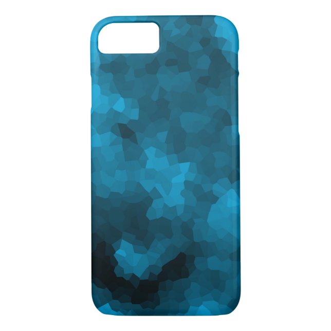 Coques Case-Mate iPhone Arrière - plan polygonal abstrait bleu (Dos)