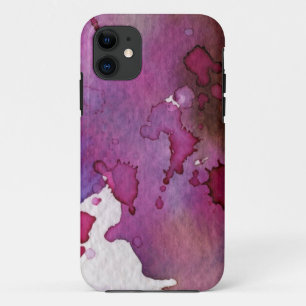 Case-Mate iPhone Case Arrière - plan pourpre d'aquarelle