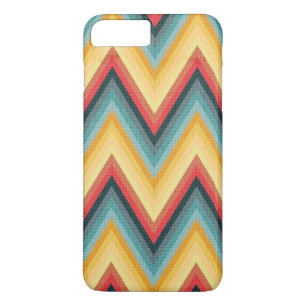 Coque iPhone 8 Plus/7 Plus Arrière - plan rayé 2 de zigzag