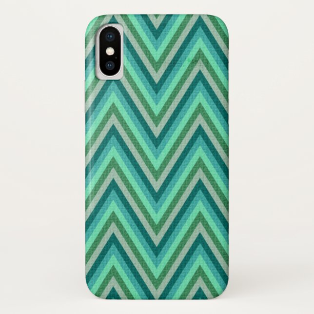 Coques Case-Mate iPhone Arrière - plan rayé de zigzag (Dos)