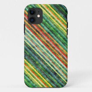 Etui iPhone Case-Mate arrière - plan rayé Vintage (Jaune, Vert, Orange