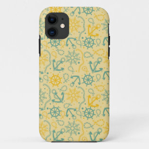 Case-Mate iPhone Case arrière - plan rétro avec ancre, cordes