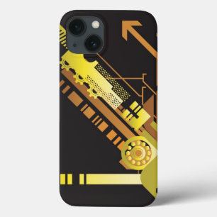 Etui iPhone 13 Arrière - plan tramé technique 5