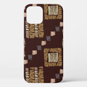 Case-Mate iPhone Case Arrière - plan tribal ethnique Brown géométrique