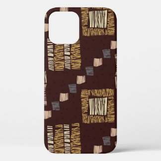Case-Mate iPhone Case Arrière - plan tribal ethnique Brown géométrique