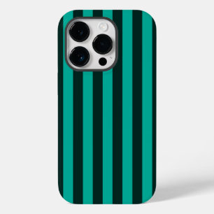 Coque Pour iPhone 14 Pro Arrière - plan Turquoise Stripes prêt à Customiser