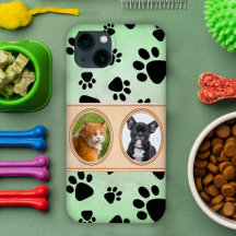 Arrière - plan vert avec pattes, photo personnalis