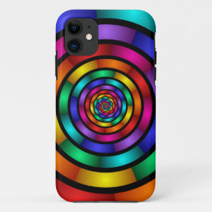 Case-Mate iPhone Case Arrondi et psychédélique coloré Art moderne fracta
