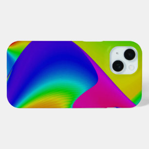 Coque Pour iPhone 15 Art abstrait arc-en-ciel 3D