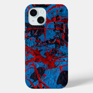 Coque Pour iPhone 15 Art Abstrait Contemporain : Électrique