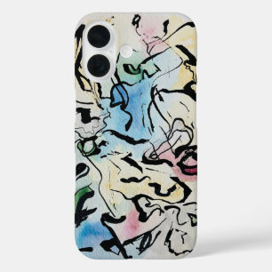 Coques iPhone 16 Art Abstrait de l'encre