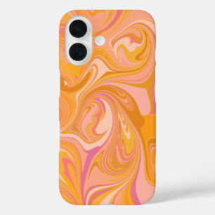 Coques iPhone 16 Art Abstrait de marbre en marbre jaune