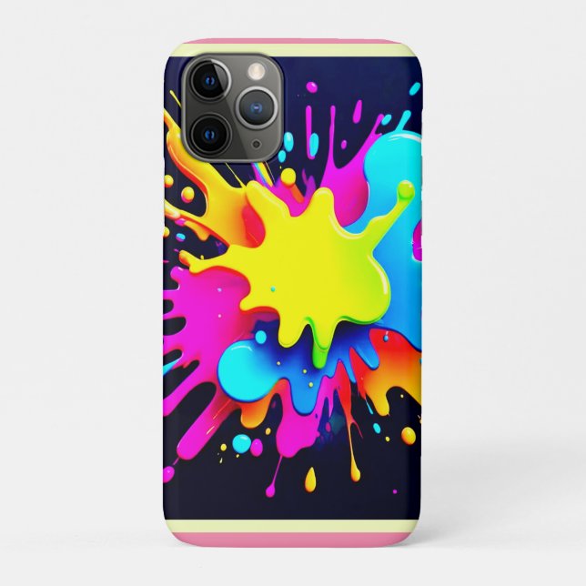 Coques Case-Mate iPhone Art Abstrait de peinture dynamique (Dos)