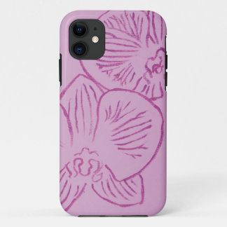 Coques Pour iPhone Art abstrait d'orchidée pourpre