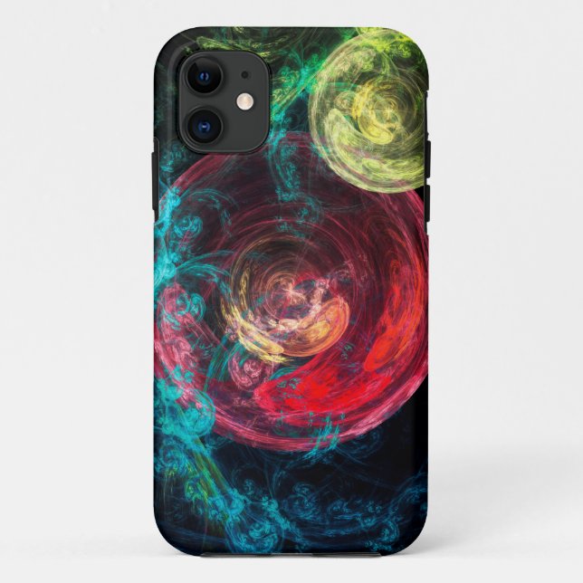 Coques Case-Mate iPhone Art abstrait Galaxie Cercles (Dos)
