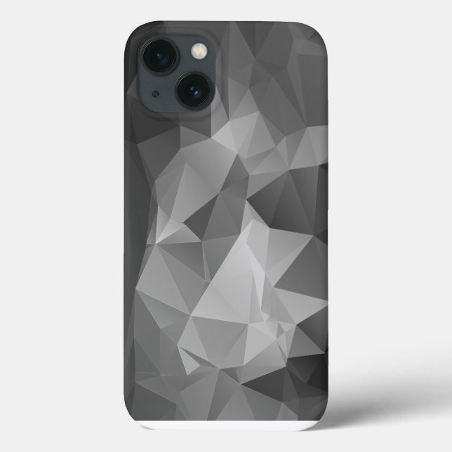 Coques Case-Mate iPhone Art Abstrait Gris élégant (Verso)