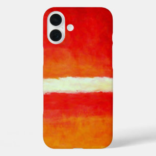 Coques iPhone 16 Plus Art Abstrait moderne - Rouge Jaune Blanc