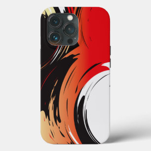 Etui iPhone Case-Mate Art Abstrait noir et blanc rouge