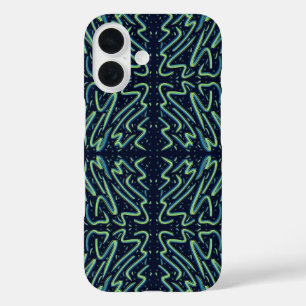 Coques iPhone 16 Art abstrait psychédélique coloré et pointu en for