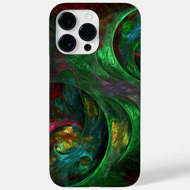 Coques Case-Mate iPhone Art abstrait vert Genèse (Verso)