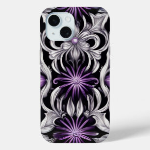 Coque Pour iPhone 15 Art Abstrait violet