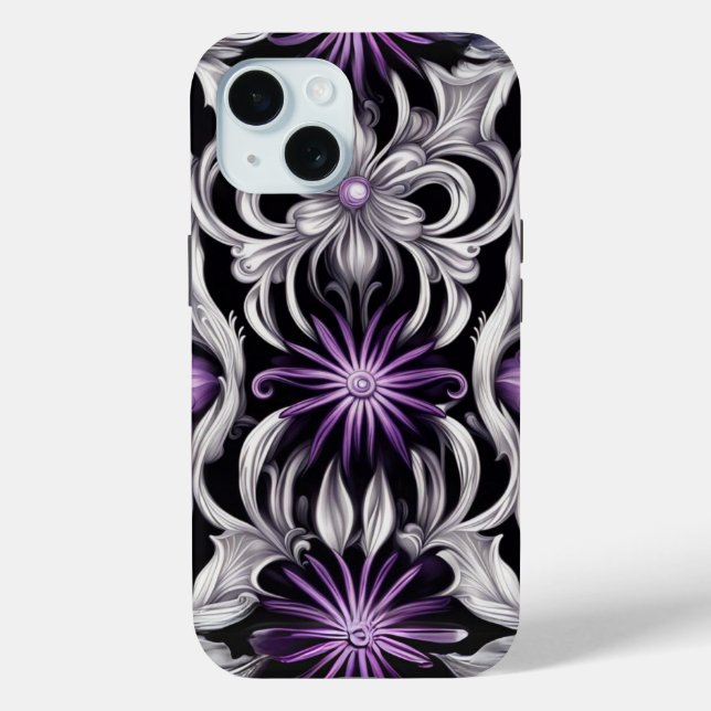 Coques Case-Mate iPhone Art Abstrait violet (Verso)