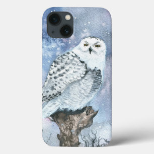 Coques Pour iPhone Art aquarelle de la faune du harfang des neiges