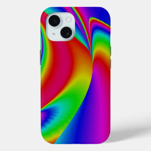 Coque Pour iPhone 15 Art arc-en-ciel Abstrait 3D