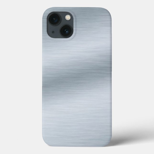 Coques Case-Mate iPhone Art Arrière - plan d'apparence argenté brossé (Verso)