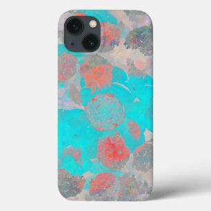 Case-Mate iPhone Case Art bleu rouge romantique floral / motif de fleurs