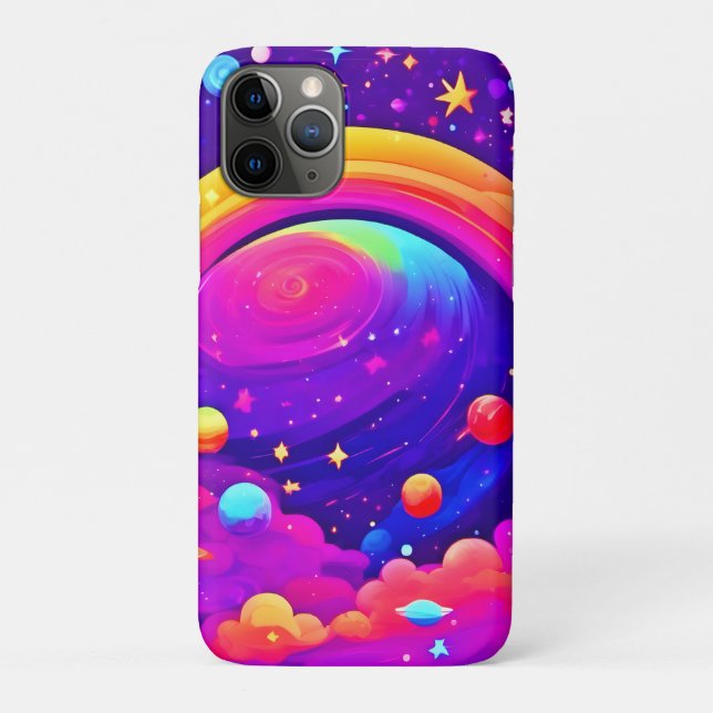 Coques Case-Mate iPhone Art Cosmique Rainbow Planet (Dos)