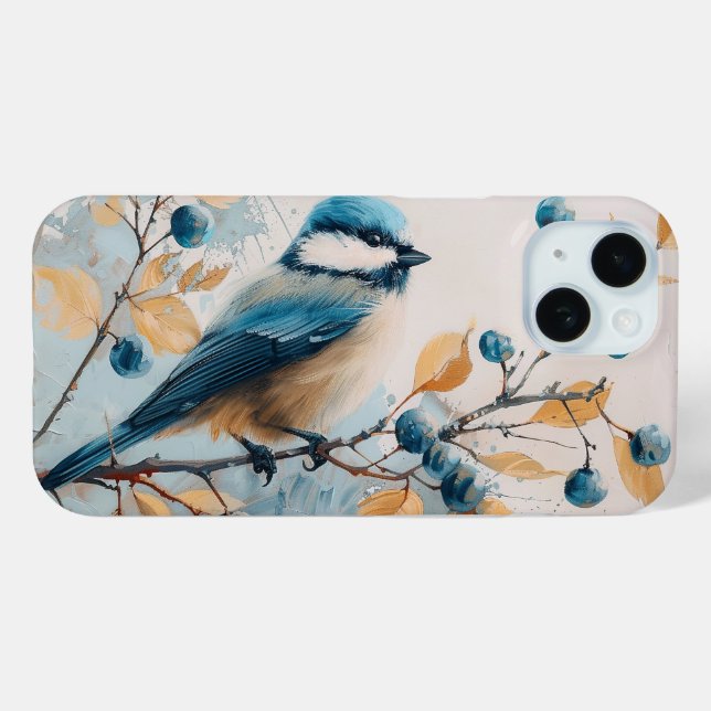 Coques Case-Mate iPhone Art d'aquarelle Blue Jay (Verso (horizontal))