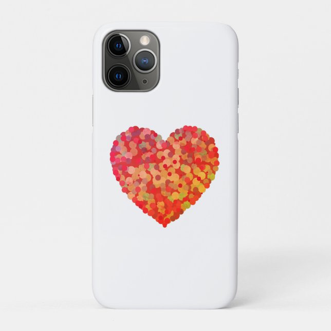 Coques Case-Mate iPhone Art de confettis de cœur abstrait (Dos)