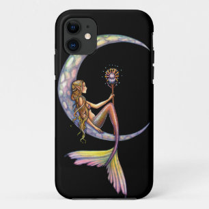 Coque iPhone 11 Art de fantaisie de la sirène lune
