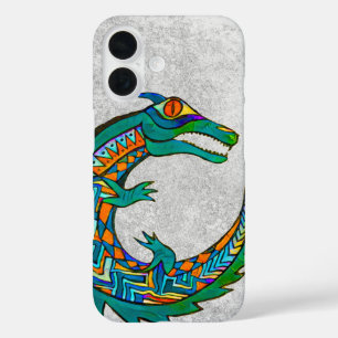 Coques iPhone 16 Art de l'alligator tribal