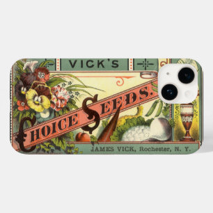 Coque Pour iPhone 14 Art de l'étiquette de paquet de graines vintage, g