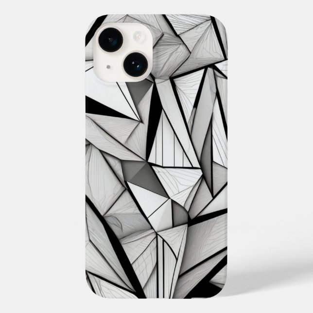 Coques Case-Mate iPhone Art de ligne géométrique Triangles (Verso)