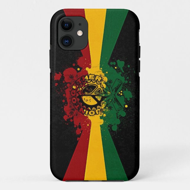 Coques Case-Mate iPhone art de musique de graffiti de reggae de rasta (Dos)