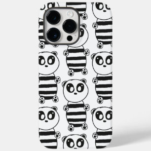 Coque Pour Pour iPhone 14 Pro Max Art de panda noir et blanc ludique
