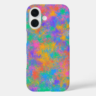 Coques iPhone 16 Art de projection coloré
