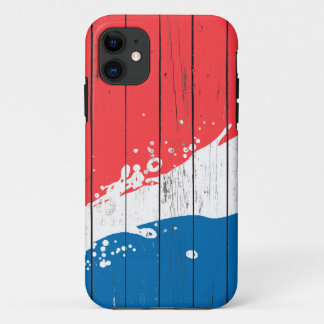 Coque Case-Mate Pour iPhone Art d'éclaboussure de l'eau sur le motif en bois,