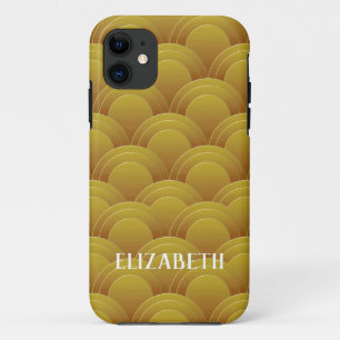 Case-Mate iPhone Case Art Déco Gold Nom personnalisé personnalisé