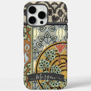 Coques iPhone 16 Pro Max Art déco personnalisé Vintage Lily Motif