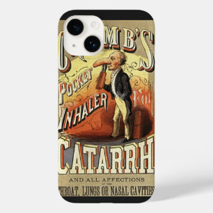 Coques Pour iPhone Art d'étiquette vintage, l'inhalateur de poche con