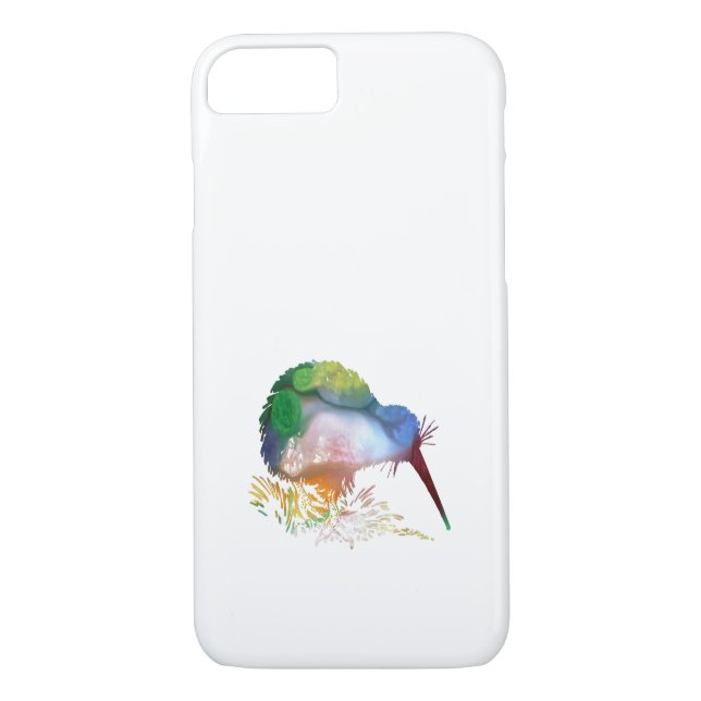 Coques Case-Mate iPhone Art d'oiseau de kiwi (Dos)