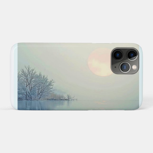 Coques Case-Mate iPhone Art du matin d'hiver paisible (Dos (Horizontal))
