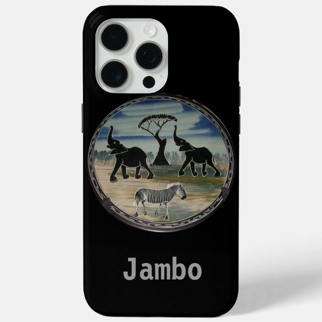 Coques Case-Mate iPhone Art Eléphant Africain (Verso)