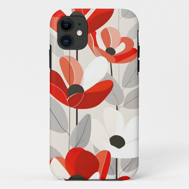 Coques Case-Mate iPhone Art Floral Moderne Impression (Dos)